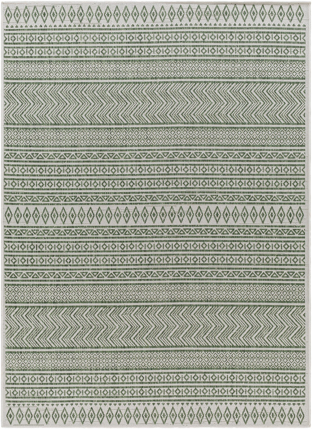 Surya Eagean Eag-2425 Grass Green, Ivory, Dark Green, Seafoam Rug.