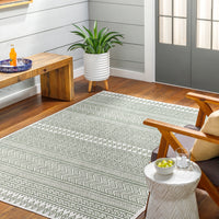 Surya Eagean Eag-2425 Grass Green, Ivory, Dark Green, Seafoam Area Rug