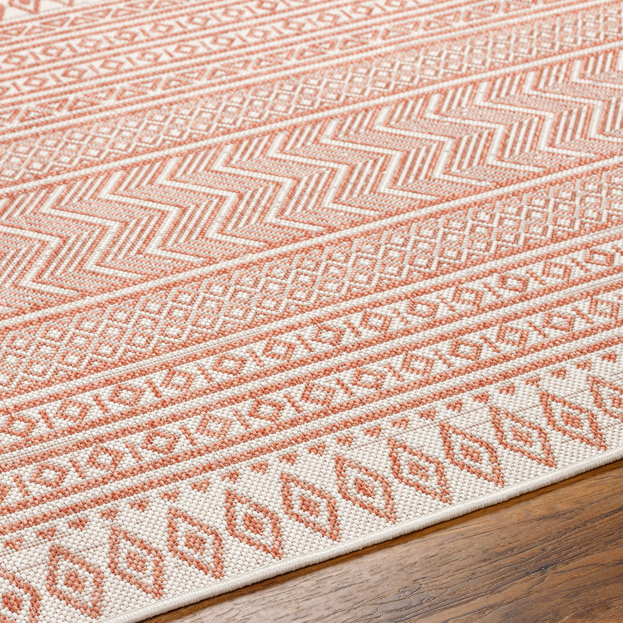 Surya Eagean Eag-2426 Rust, Ivory, Dusty Pink, Dusty Coral Rug.