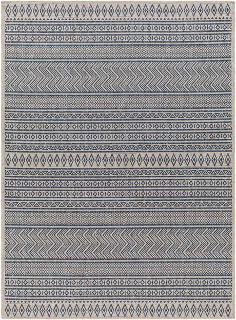 Surya Eagean Eag-2428 Navy, Light Beige, Charcoal, Blue, Ice Blue Rug.