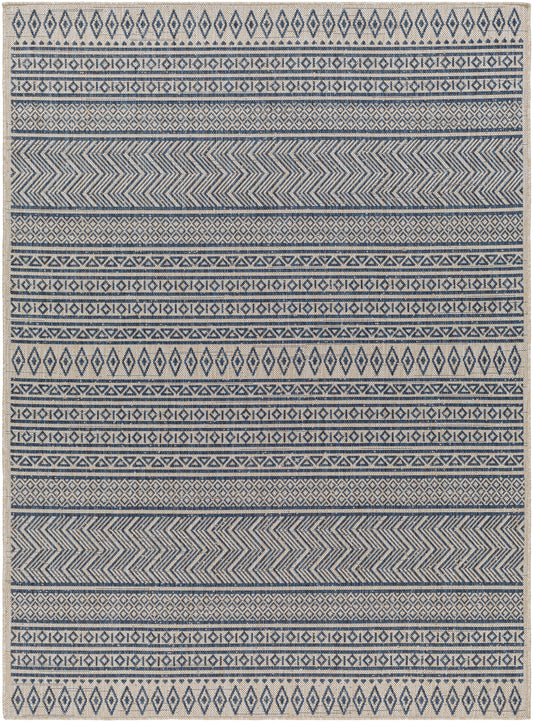 Surya Eagean Eag-2428 Navy, Light Beige, Charcoal, Blue, Ice Blue Area Rug