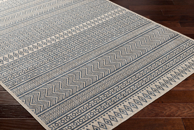 Surya Eagean Eag-2428 Navy, Light Beige, Charcoal, Blue, Ice Blue Rug.