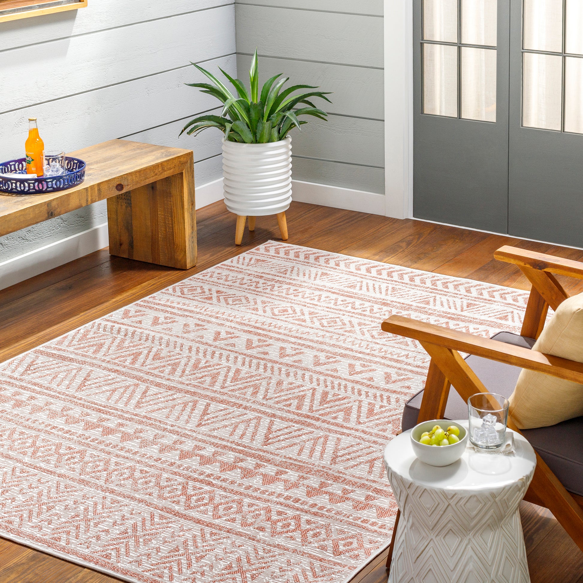 Surya Eagean Eag-2430 Rust, Ivory, Dusty Pink, Dusty Coral Area Rug