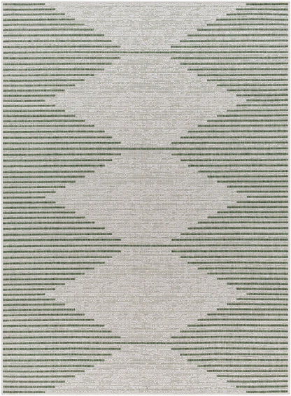 Surya Eagean Eag-2432 Grass Green, Ivory, Dark Green, Seafoam Area Rug