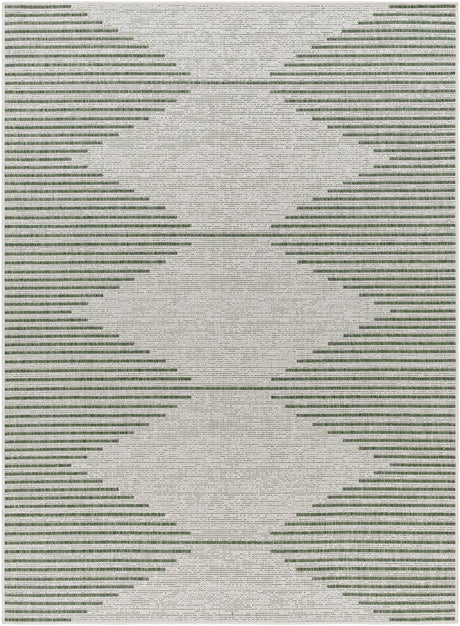 Surya Eagean Eag-2432 Grass Green, Ivory, Dark Green, Seafoam Rug.