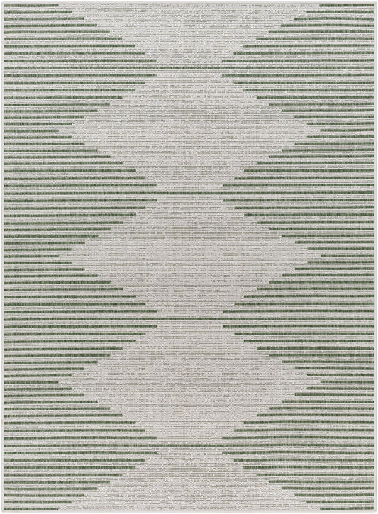 Surya Eagean Eag-2432 Grass Green, Ivory, Dark Green, Seafoam Area Rug