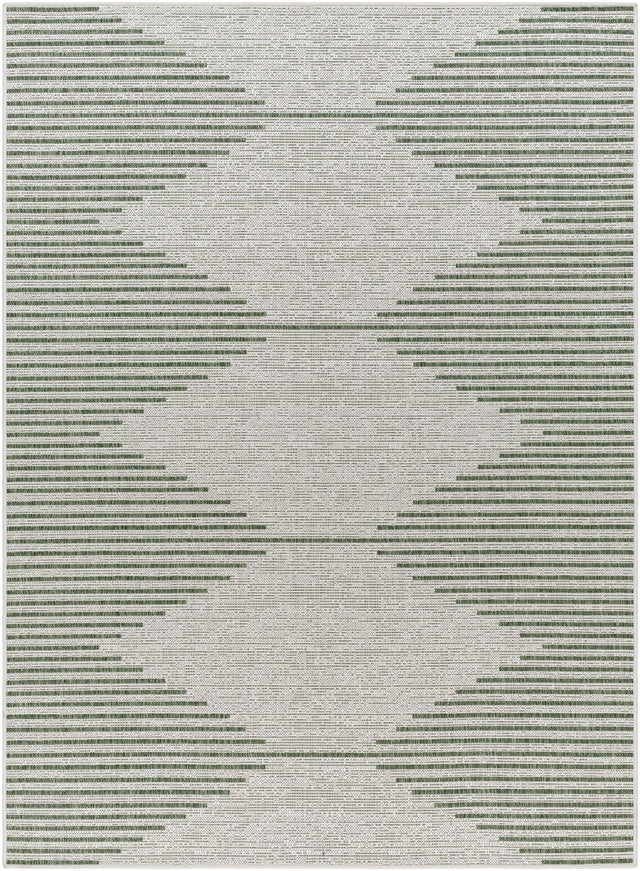 Surya Eagean Eag-2432 Grass Green, Ivory, Dark Green, Seafoam Rug.