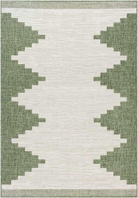 Surya Eagean Eag-2435 Grass Green, Ivory, Dark Green, Seafoam Rug.