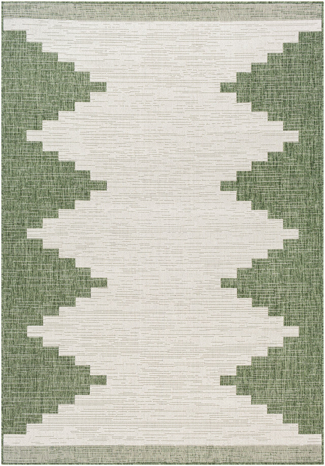 Surya Eagean Eag-2435 Grass Green, Ivory, Dark Green, Seafoam Rug.