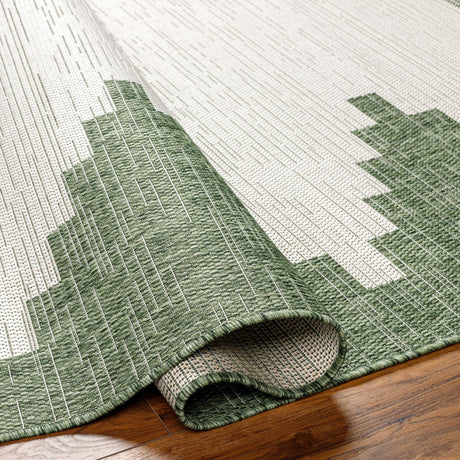 Surya Eagean Eag-2435 Grass Green, Ivory, Dark Green, Seafoam Rug.