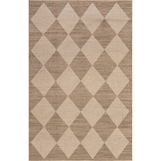 Nuloom Abi Checkered Easy Biwl20A Natural Area Rug