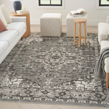 Nourison Quarry Qua05 Grey Area Rug