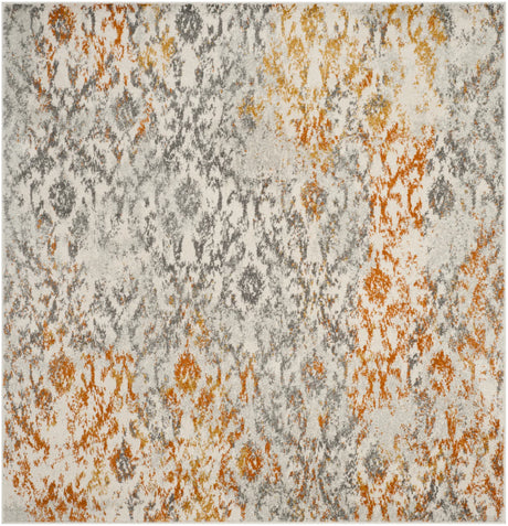 Safavieh Madison 6'-7" x 6'-7" Rug in Cream / Orange