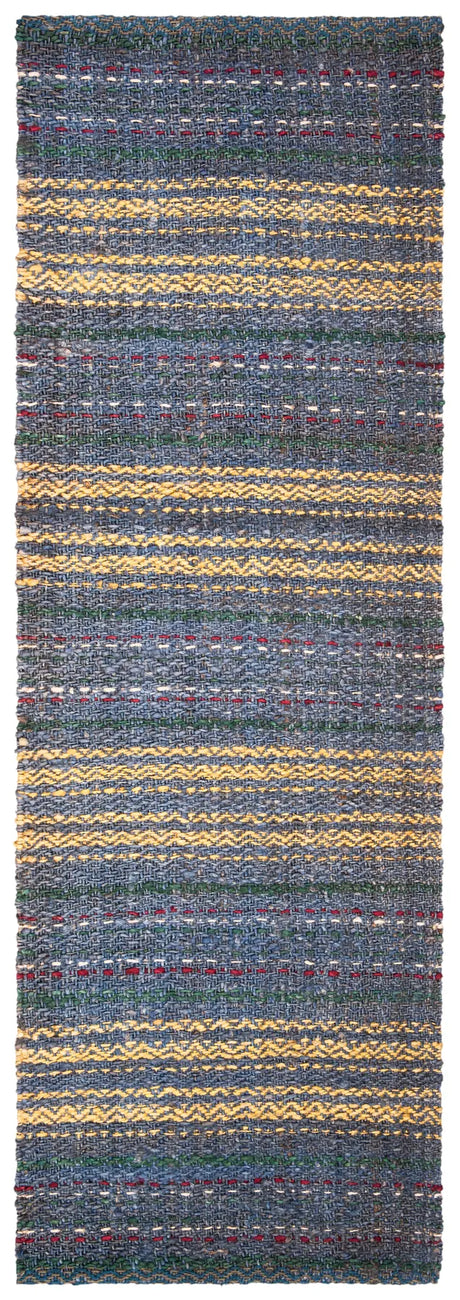 Safavieh Natural Fiber 2'-6" x 8'-0" Rug in Blue / Gold