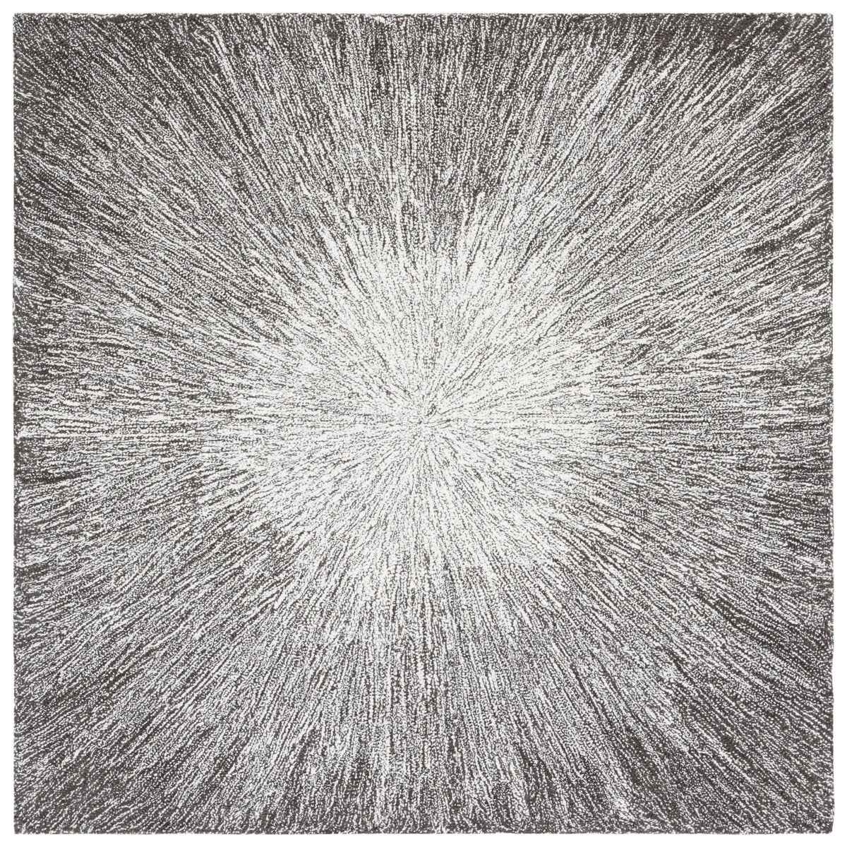 Safavieh Micro-Loop 5'-0" x 5'-0" Rug in Charcoal / Grey