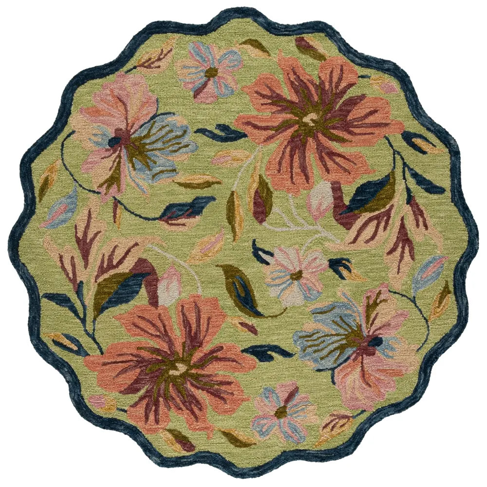 Safavieh Jardin 6'-0" x 6'-0" Rug in Light Green / Blue