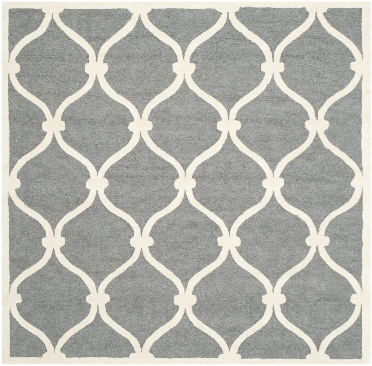 Safavieh Cambridge 6'-0" x 6'-0" Rug in Dark Grey / Ivory