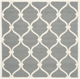 Safavieh Cambridge 6'-0" x 6'-0" Rug in Dark Grey / Ivory