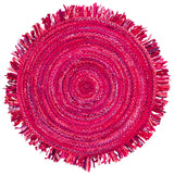 Safavieh Braided 5'-0" x 5'-0" Rug in Pink / Fuchsia