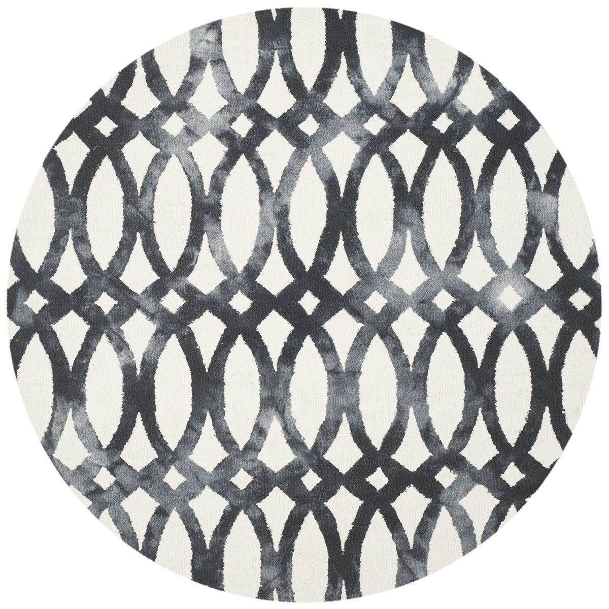 Safavieh Dip Dye 5'-0" x 5'-0" Rug in Ivory / Graphite