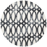 Safavieh Dip Dye 5'-0" x 5'-0" Rug in Ivory / Graphite