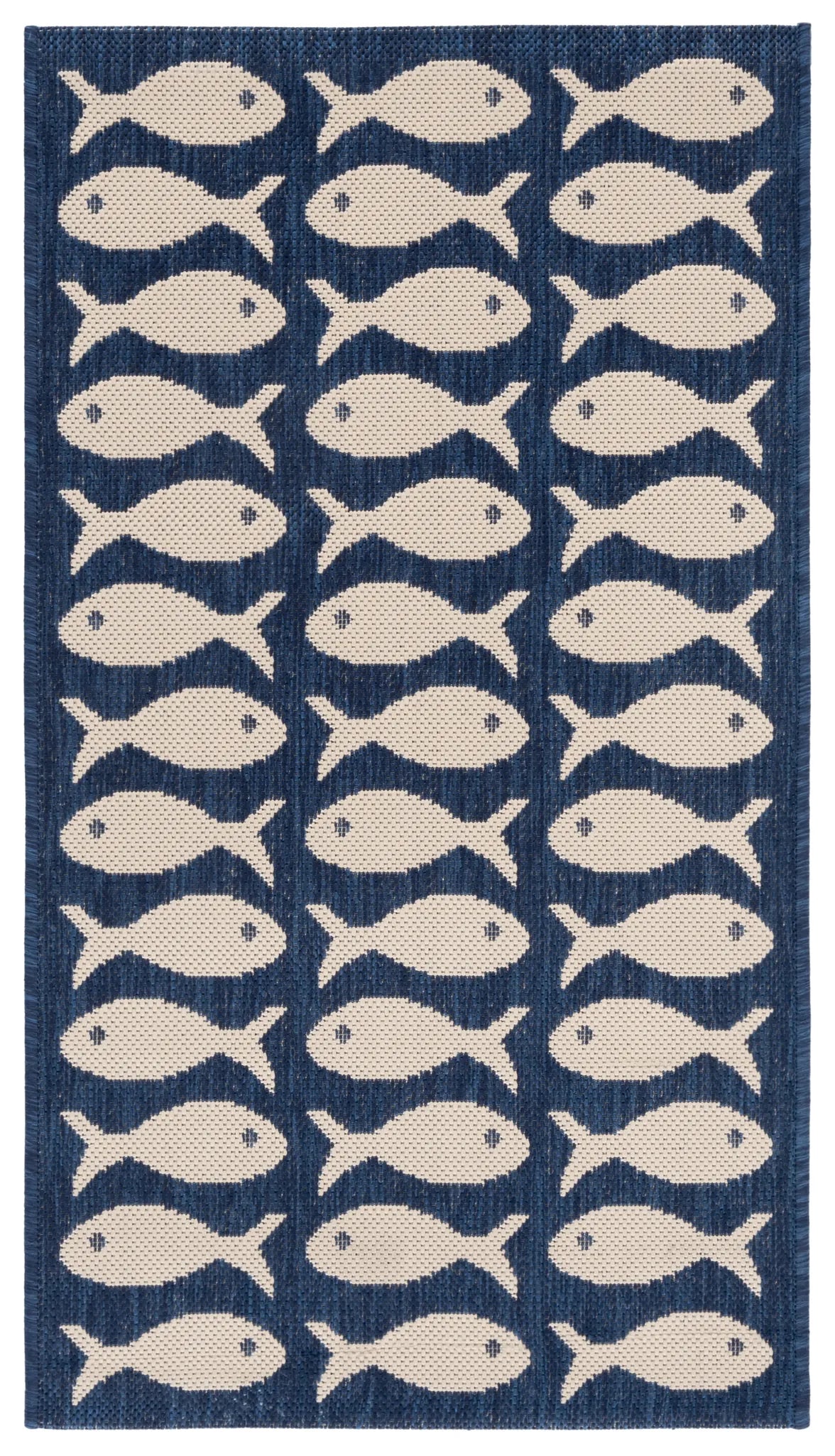 Safavieh Courtyard 2'-0" x 3'-7" Rug in Navy / Beige