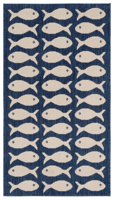 Safavieh Courtyard 2'-0" x 3'-7" Rug in Navy / Beige