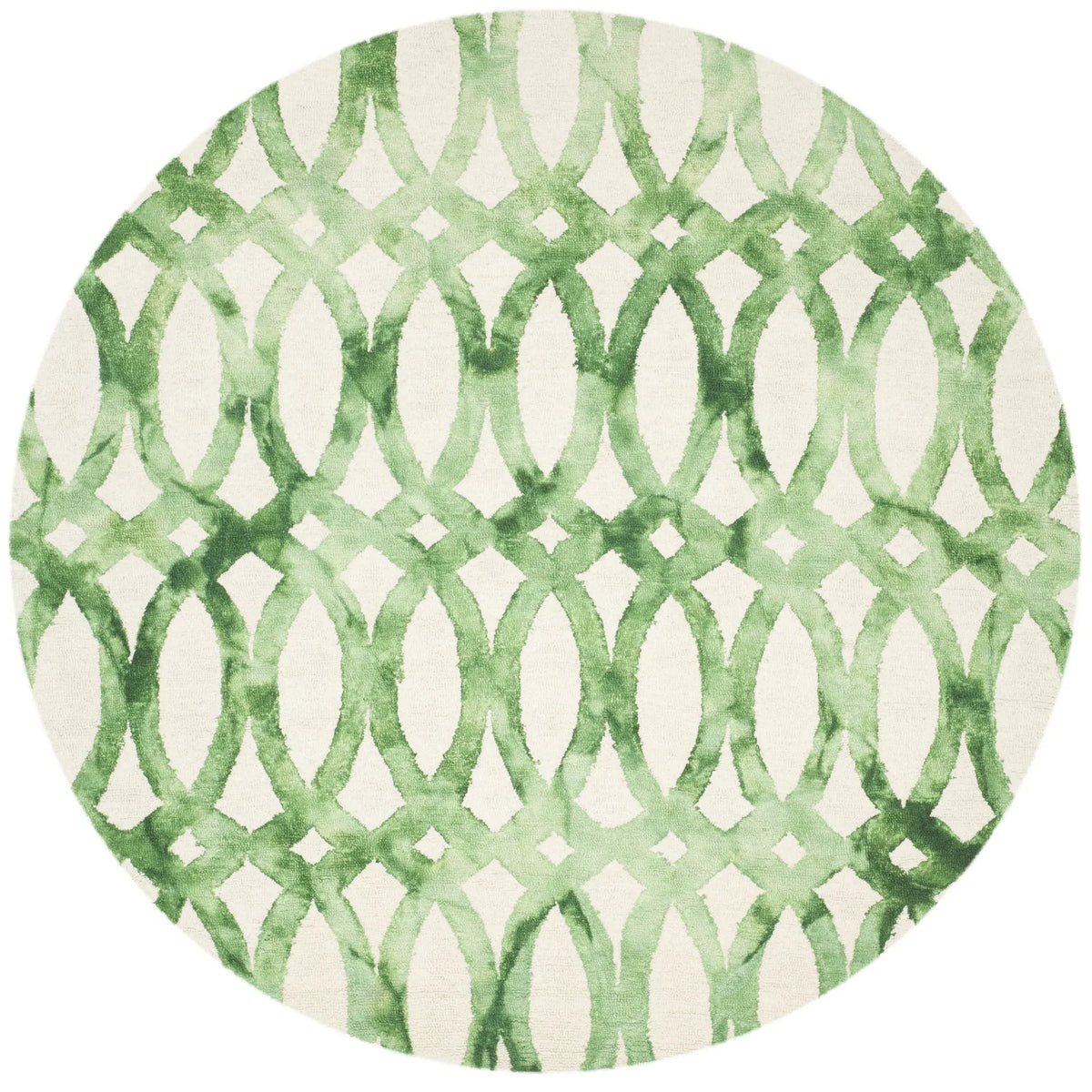 Safavieh Dip Dye 7'-0" x 7'-0" Rug in Ivory / Green