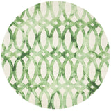 Safavieh Dip Dye 7'-0" x 7'-0" Rug in Ivory / Green