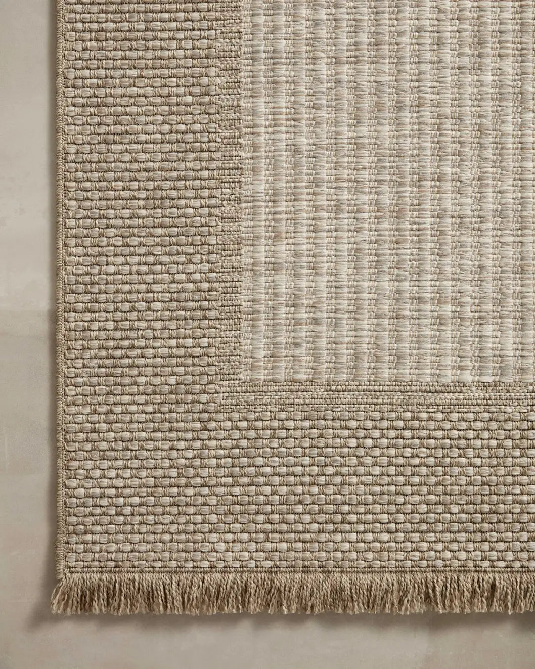 Loloi Dawn Daw-06 Natural Rug - corner on wood