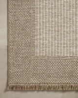 Loloi Dawn Daw-06 Natural Rug - corner on wood