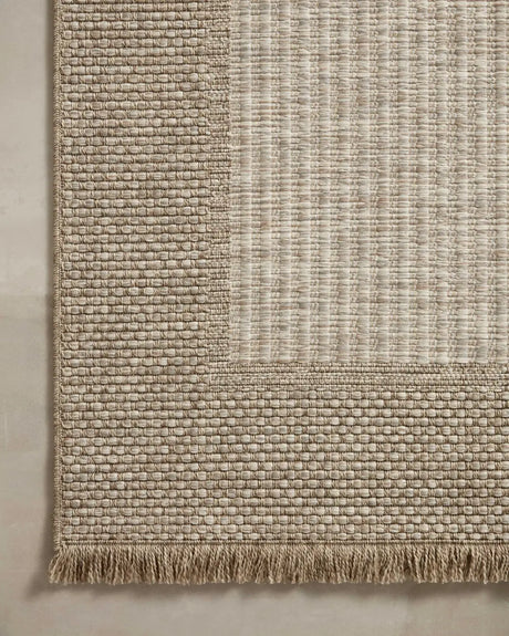 Loloi Dawn Daw-06 Natural Rug - corner on wood