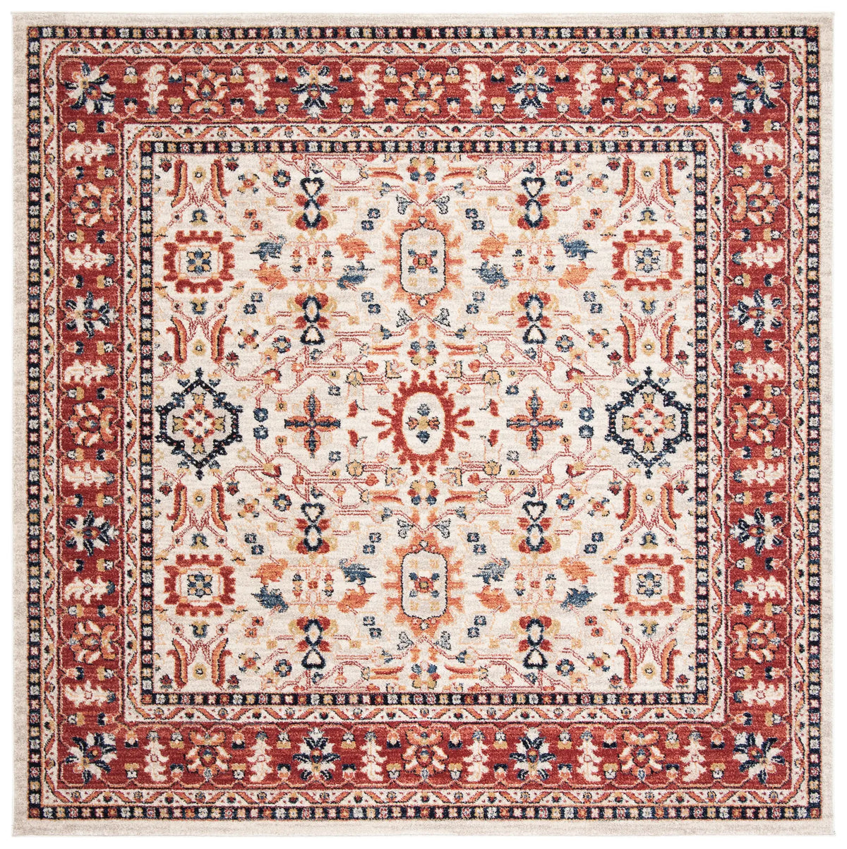 Safavieh Charleston 6'-7" x 6'-7" Rug in Ivory / Red