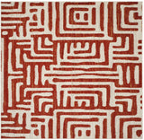 Safavieh Amsterdam 6'-7" x 6'-7" Rug in Ivory / Terracotta