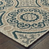 Oriental Weavers Sphinx Latitude 609X Grey / Blue Rugs - corner detail