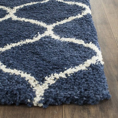 Safavieh Hudson Shag 2'-3" x 10'-0" Rug in Navy / Ivory