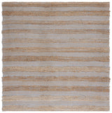 Safavieh Natural Fiber 6'-6" x 6'-6" Rug in Light Blue / Natural
