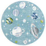 Safavieh Carousel Kids 100 5'-3" x 5'-3" Rug in Teal / Ivory