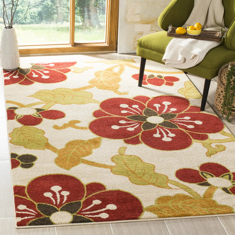 Safavieh Newbury 5'-1" x 7'-6" Rug in Ivory / Red