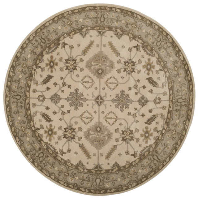 Safavieh Royalty 7'-0" x 7'-0" Rug in Cream / Light Grey