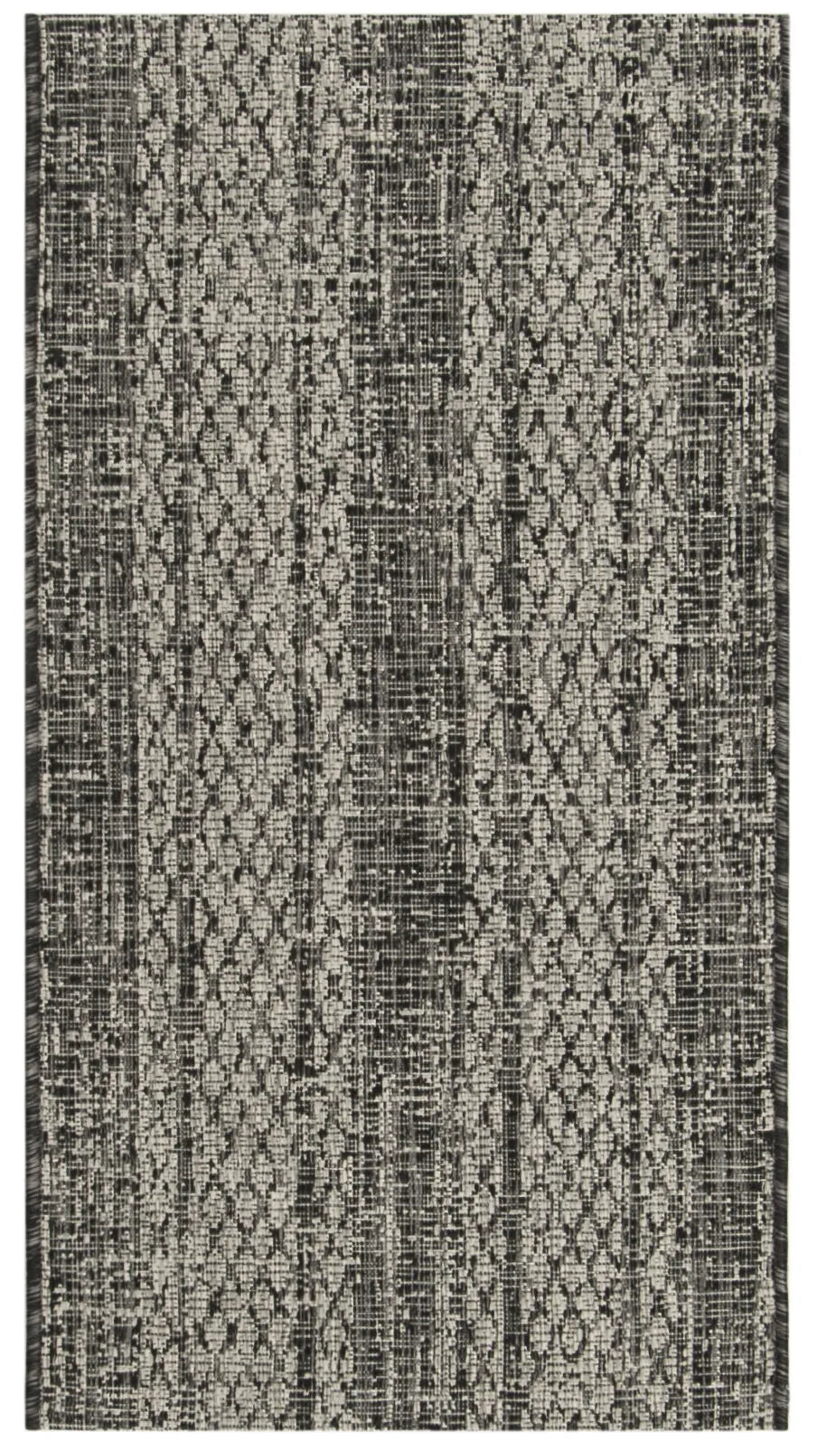 Safavieh Courtyard 2'-0" x 3'-7" Rug in Light Grey / Black