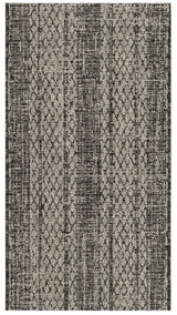 Safavieh Courtyard 2'-0" x 3'-7" Rug in Light Grey / Black