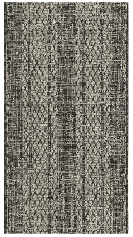Safavieh Courtyard 2'-0" x 3'-7" Rug in Light Grey / Black
