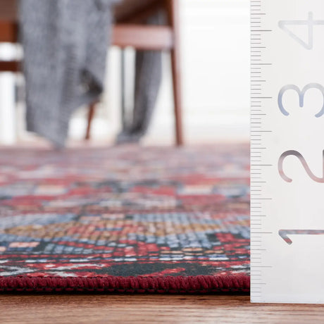 Safavieh Tucson 4'-0" x 6'-0" Rug in Rust / Blue