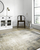 Loloi Teagan Tea-08 Ivory/Mist Rugs - room scene 1