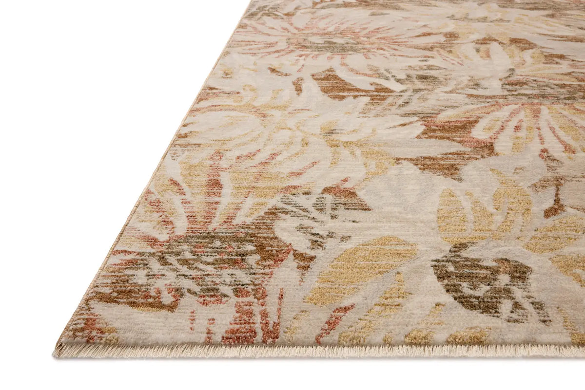 Loloi Eileen ELE-04 Transitional Power Loomed Natural, Spice Rug - rug corner