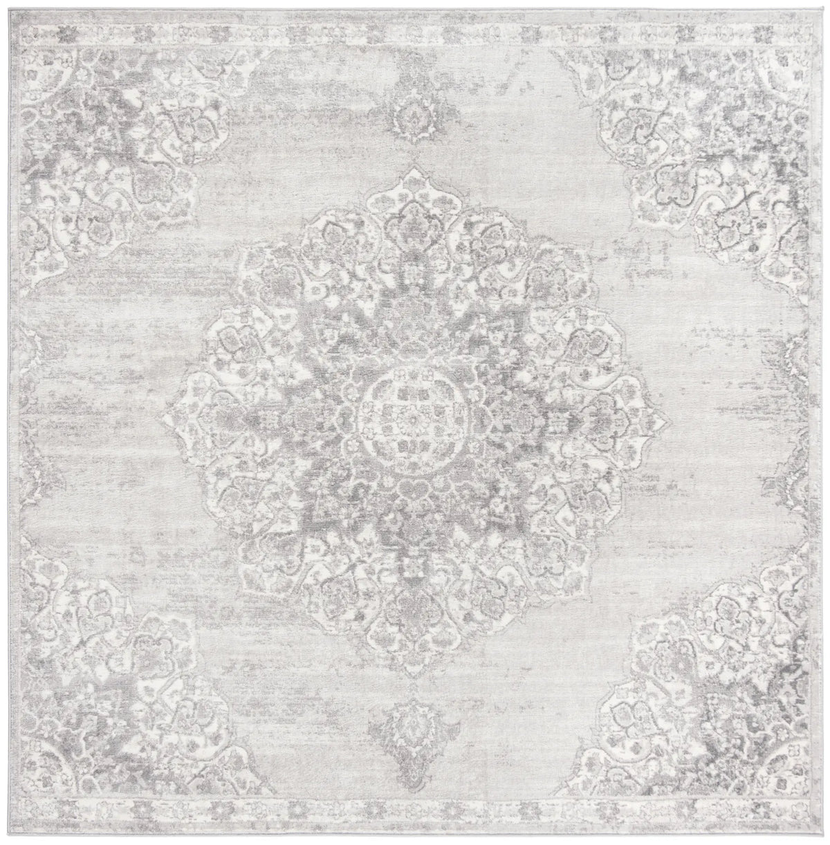 Safavieh Brentwood 6'-7" x 6'-7" Rug in Grey / Ivory