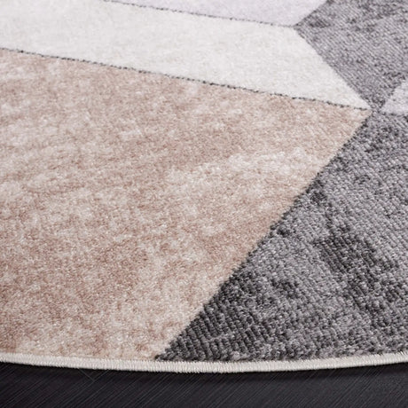 Safavieh Phoenix 500 6'-7" x 6'-7" Rug in Light Grey / Beige Charcoal