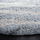 Safavieh Fontana Shag  800 6'-7" x 6'-7" Rug in Grey / Ivory
