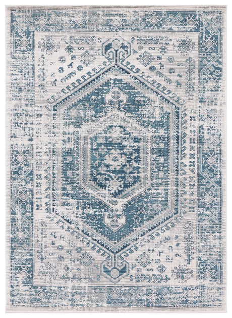 Safavieh Madison 800 4'-5" x 6'-5" Rug in Blue / Ivory